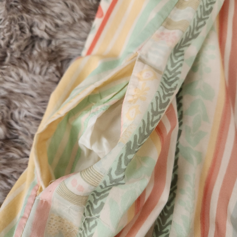 Free People Tova‎ Maxi Dress Asymmetric Tie Strap in Multi Combo Striped Medium - Picture 5 of 11